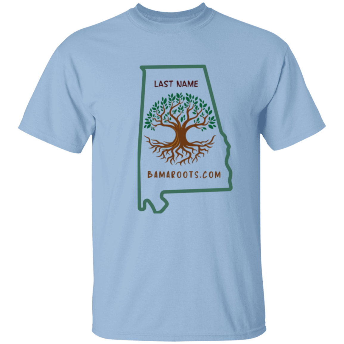 Custom Family Name Bama Roots Tee